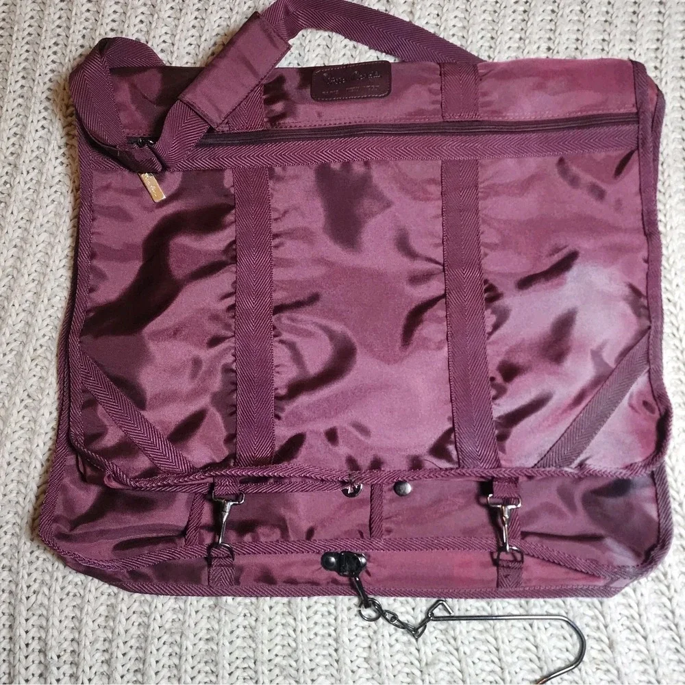 Vintage PIERRE CARDIN Paris New York Hanging Crossbody Canvas Garment Bag 38/22